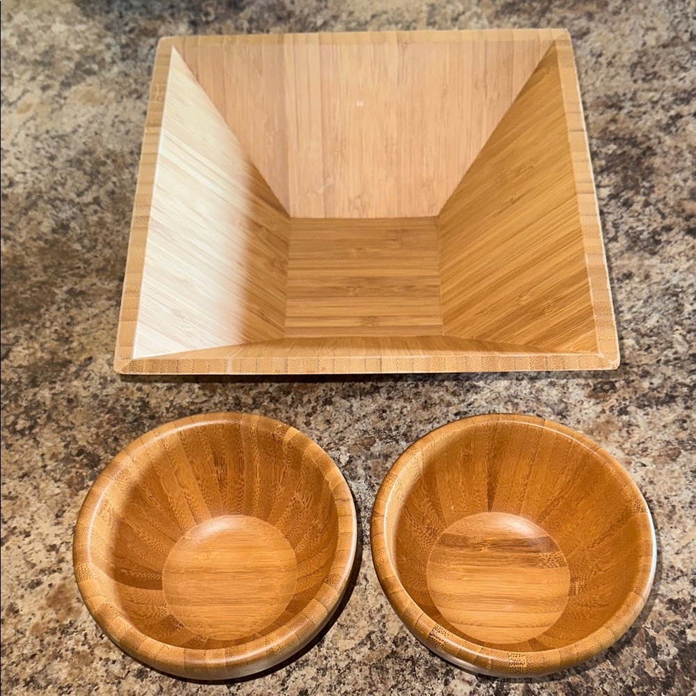 THE PAMPERED CHEF Set of Bamboo Bowls